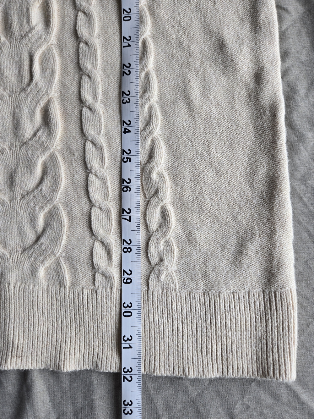Banana Republic Cream Cable-Knit Turtleneck Sweater Dress Small - Picture 4 of 10